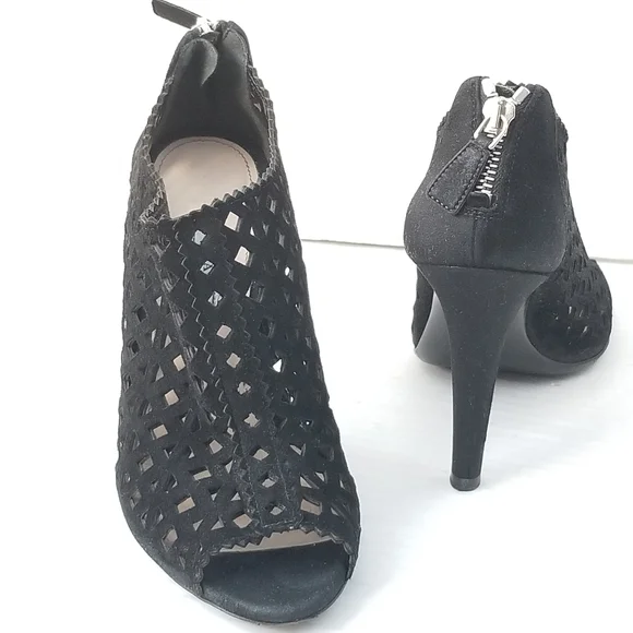 Prada cutout Black booties heels